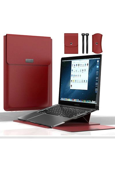 TEKNETSTORE حافظة جلدية متوافقة مع Huawei Matebook D14 مع حامل مغناطيسي وحقيبة عمل