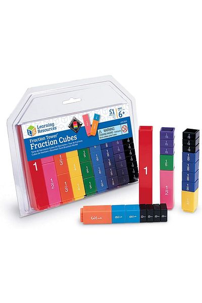 Learning Resources Fraction Tower Fraction Cubes-LER2510