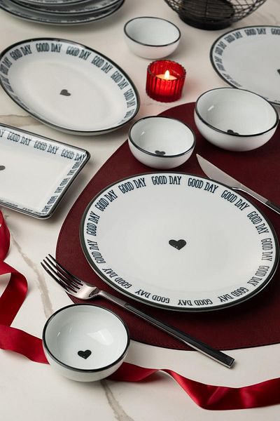 Kütahya Porselen Good Day - 14-Piece Zeugma Breakfast Set for 6