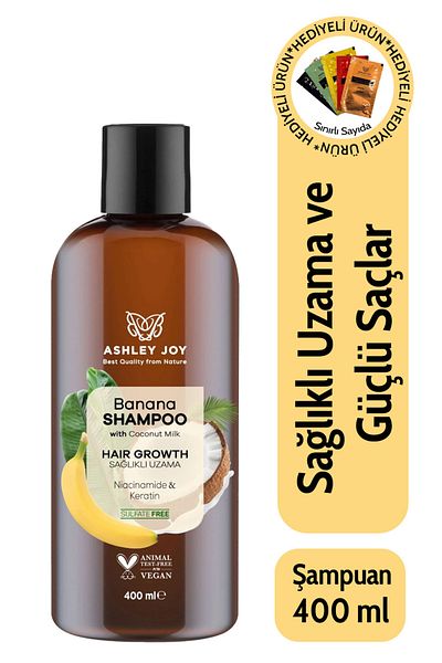 ASHLEY JOY Salt-Free Banana Shampoo That Helps Fast Growth 400 ml
