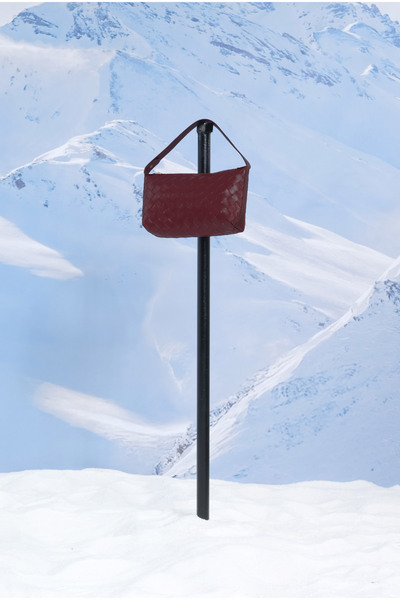 HEQA Örgü Çanta Bordo