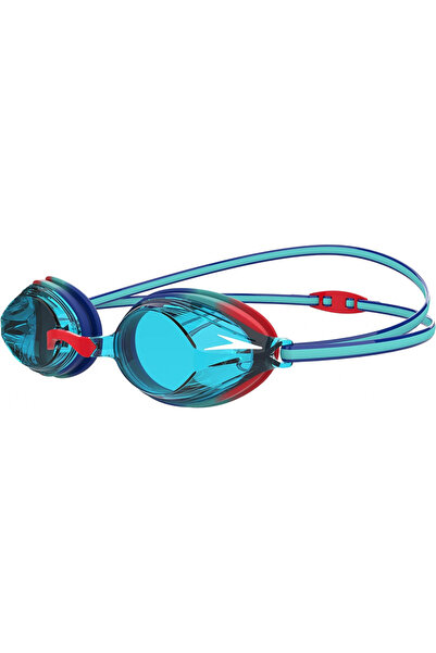 SPEEDO Unisex Adult Junior Vengeance Swimming Goggles, Tile/Beautiful Blue/Lava Red/Blue, One Size