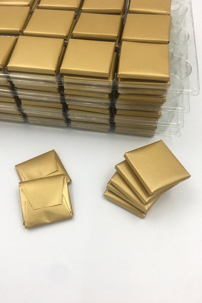 KAKAO AĞACI Altın Sargılı Sütlü Madlen 70 Adet Ikramlık Çikolata