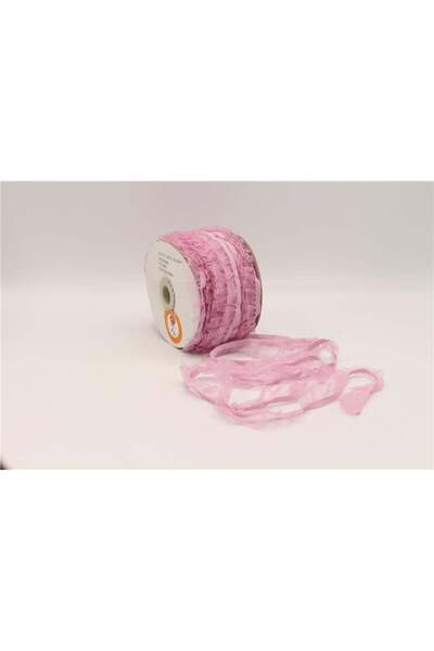 Gül Fırfırlı Lastikler 18 mm Genişlik - 25 mt Gül Kurusu