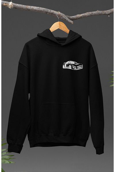 Fuddy Moda Φούτερ Unisex με κουκούλα με μοτίβο Audi R8