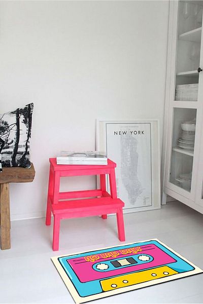 Egebella Digital Printed Decorative Patterned Multi-Purpose Floor Mat with Non-Slip Base