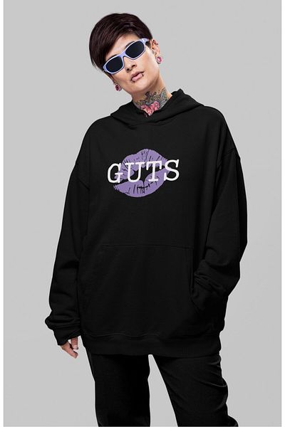 Fuddy Moda Унисекс албум Guts - голям суитшърт с качулка и щампа на гърба, суитшърт с щампа на Olivia Rodrigo