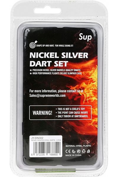 SUP Nickel Painted Steel Darts with Dart Case - 3 Pcs