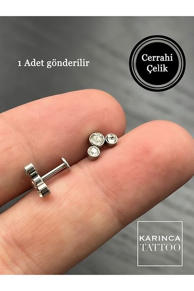Karınca Piercing Elegant Elite Fashion High Quality Surgical Steel Conch Forward Helix Cartilage Tragus Piercing Jewelled Earrings