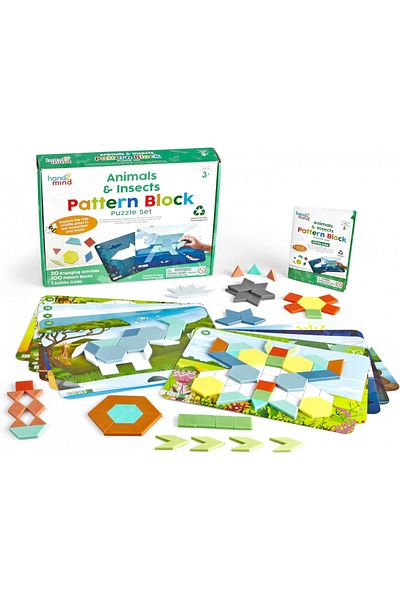 Learning Resources Animals and Insects pattern Block Puzzle Set 94461-94461