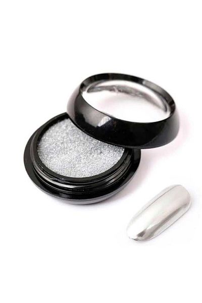 Mia Professional Silver Color Chrome Nail Powder - Mirror Effect