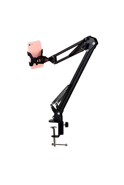 Triline 360 Derece Dönen Telefon Masa Tutucu Esnek Uzun Kollu