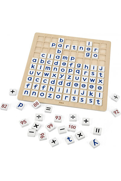 Viga لوحة تعلم الحروف الأبجدية والرياضيات للأطفال من سن 3 سنوات فما فوق