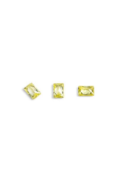 Patrisa Nail Yellow Baguette Volumetric Crystals - Pack of 10