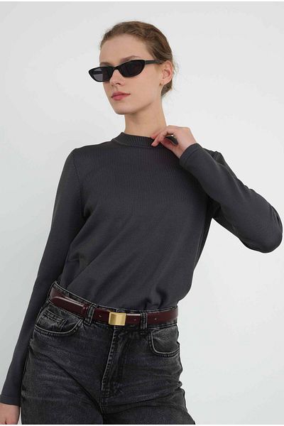 HEQA Anthracite Knitwear Sweater