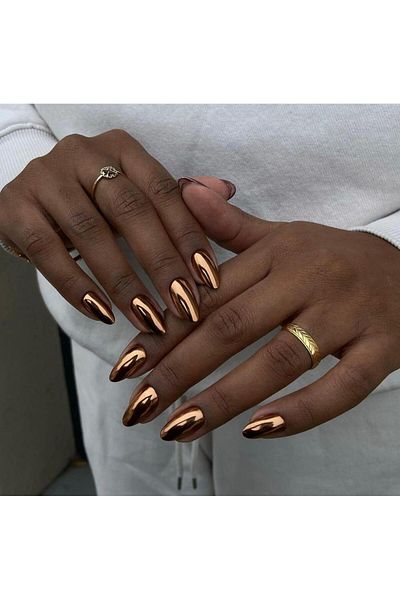 Mia Professional Gold Color Chrome Nail Powder - Mirror Effect