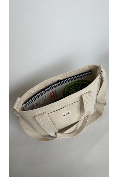 Sowa Collection Canvas Bag with Adjustable Cross Strap - Women's Hand and Shoulder Bag L:30 W:35 W:10 cm