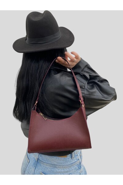 Ksburda Fermuarlı Kadın El Ve Omuz çantası