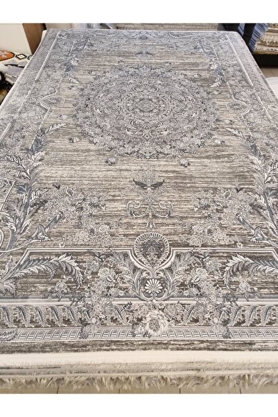 Tuğra Halı Tuğra Halı Thema Tm01 Gri Mavi Halı 1000 Tarak Pamuk Triko Halı 20...