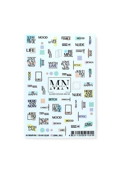 Mia Professional Sticker Mn W-59