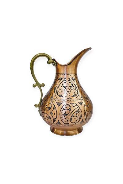 EFEMİR Bakır İşlemeli Skoç Eskitme Sürahi