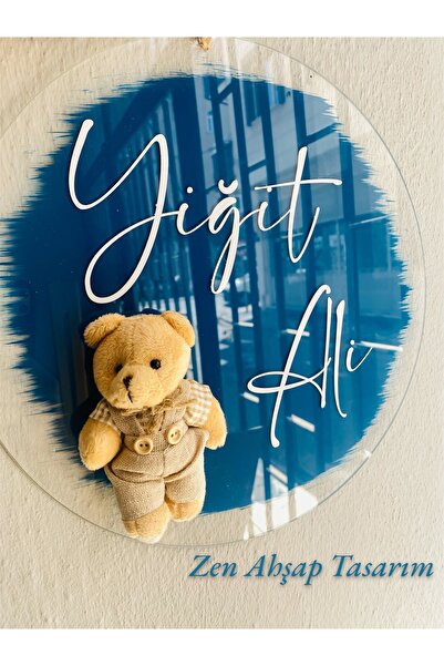 Zen Ahşap Tasarım Pileksi Bebek Odası Kapı Süsü