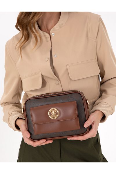 Pierre Cardin Brown Crossbody Bag 50303961 -Vr029