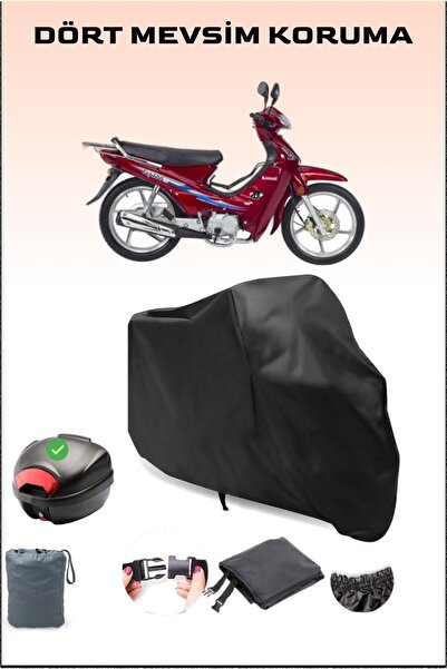 Breen Black Kanuni Cup 100 Back Bag Compatible Motorcycle Tarpaulin Waterproo...