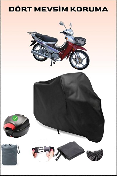 Breen أسود آسيا كما 110-8 Topcase متوافق مع القماش المشمع للدراجات النارية مق...