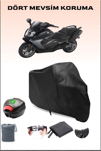 Breen أسود Bmw C 650 Gt حقيبة خلفية متوافقة مع القماش المشمع للدراجات النارية...