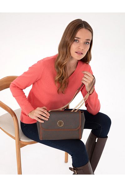 Pierre Cardin Brown Crossbody Bag 50303980 -Vr029
