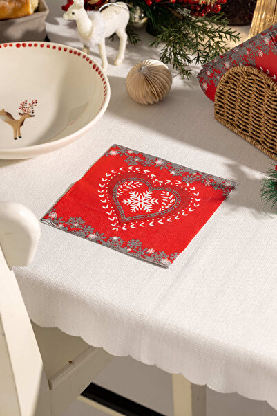 FH finehome Xmas Heart New Year's Napkin