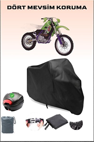 Breen حقيبة خلفية سوداء لدراجة Kawasaki Klx 650 متوافقة مع القماش المشمع المق...