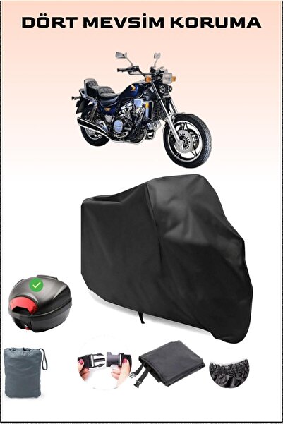 Breen Black Honda Vf 1100 Magna Rear Bag Compatible Motorcycle Tarpaulin Wate...