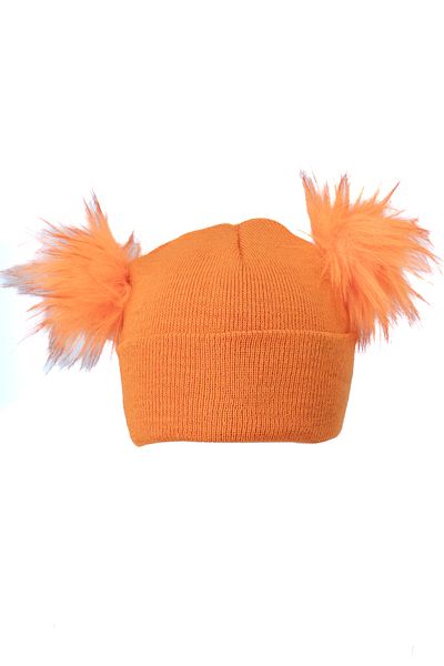Ottoland Girls - Stretchy and Comfortable Winter Beanie with Double Pompom Cotton Fold