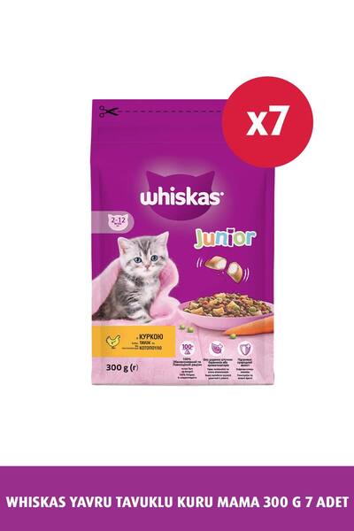 Whiskas Yavru Tavuklu Kedi Kuru Mama 300 G 7x