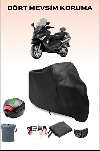 Breen أسود لـ Piaggio X Evo 400 حقيبة خلفية متوافقة مع القماش المشمع للدراجات...