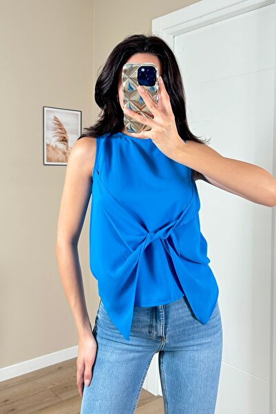 Serica Moda Δεμένη λεπτομερής μπλούζα