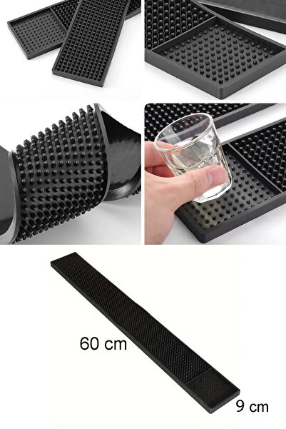 VODİNOX Cafe Bar Barista Ekipmanları Kurutma Kaymaz Bar Mat Silikon 9 X 60 Cm