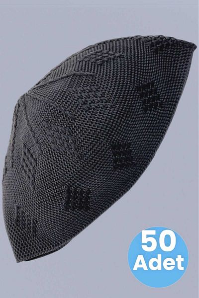 Trenderrs Плетена плетена шапка с шарки от 50-те години на миналия век, качествена молитвена шапка