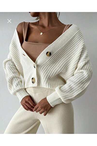 BOZKAYA ÖRME Tricotaj de damă Crop Daily Cardigan Jachetă