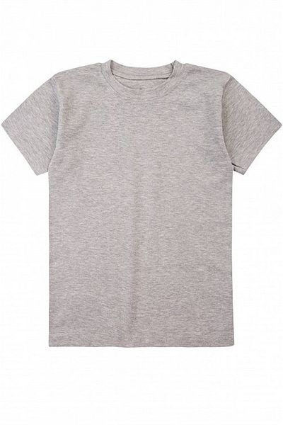 BAYKAR Boy's Cotton Crew Neck Flannel T-Shirt Gray Melange