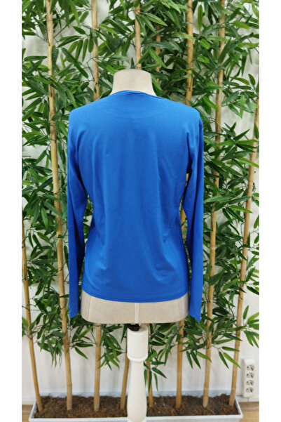 Wear Up Bluză de damă cu mânecă lungă, cu decolteu, cu imprimeu de floarea-so...