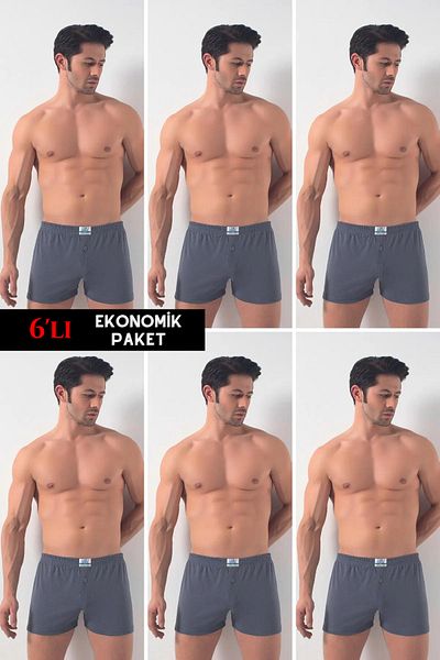 DONEX Men's Curling Waist Cotton Boxers - Pack of 6 2302