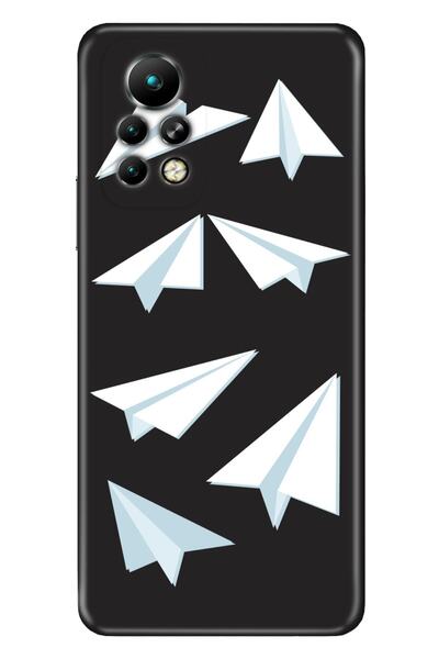 Cekuonline Infinix Note 11 Pro Case Silicone Moderna Patterned Paper Airplane