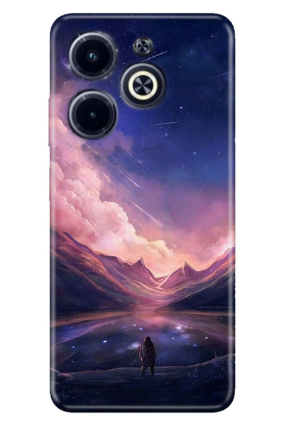 Cekuonline جراب Infinix Hot 40 مطبوع عليه صورة نانو سيليكون Mars Life