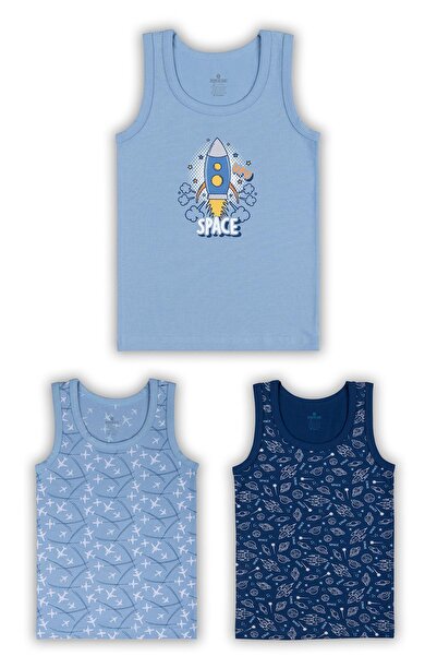 BAYKAR Pachet de 3 tricouri pentru atlet pentru băieți - Gât crew, imprimat, ...