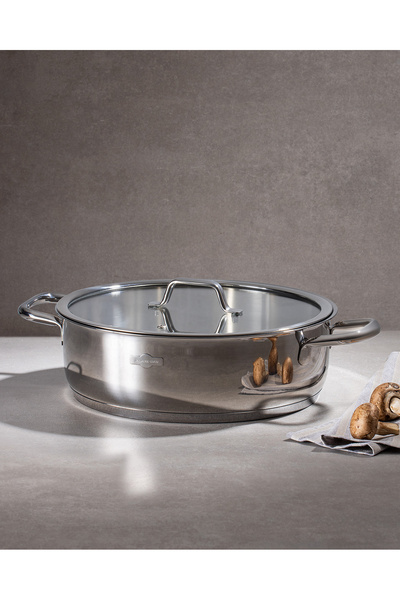 Madame Coco Nova Kısa Tencere - Çelik - 28 cm