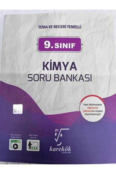 Karekök Yayınları KAREKÖK YAYINLARI 9.SINIF KİMYA SORU BANKASI 2025 YENİ BASKI