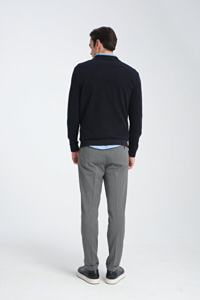 Frappoli Ανδρικό φούτερ με κανονική εφαρμογή Polo Collar Basic